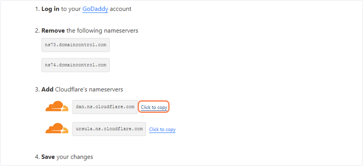 Click on "Click to copy"