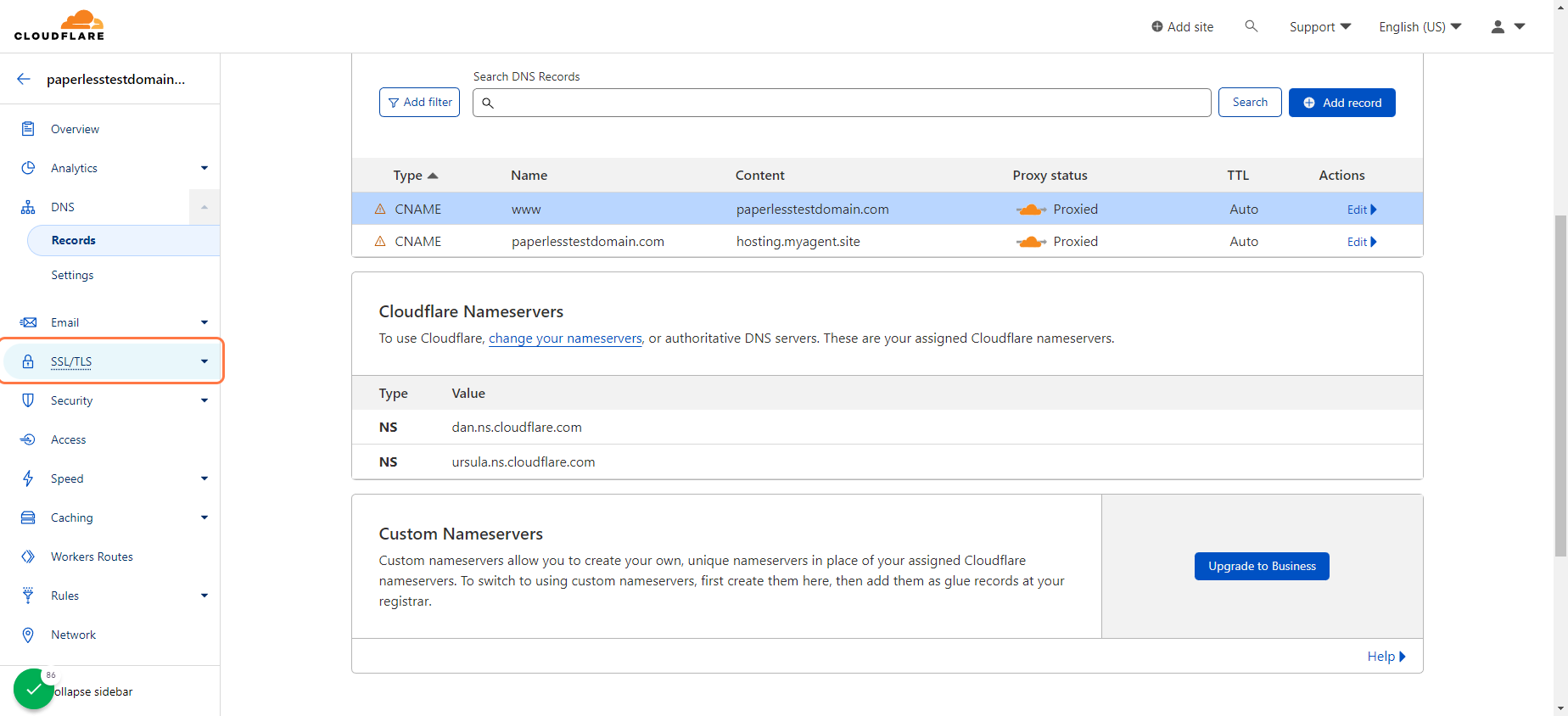 Click on SSL/TLS