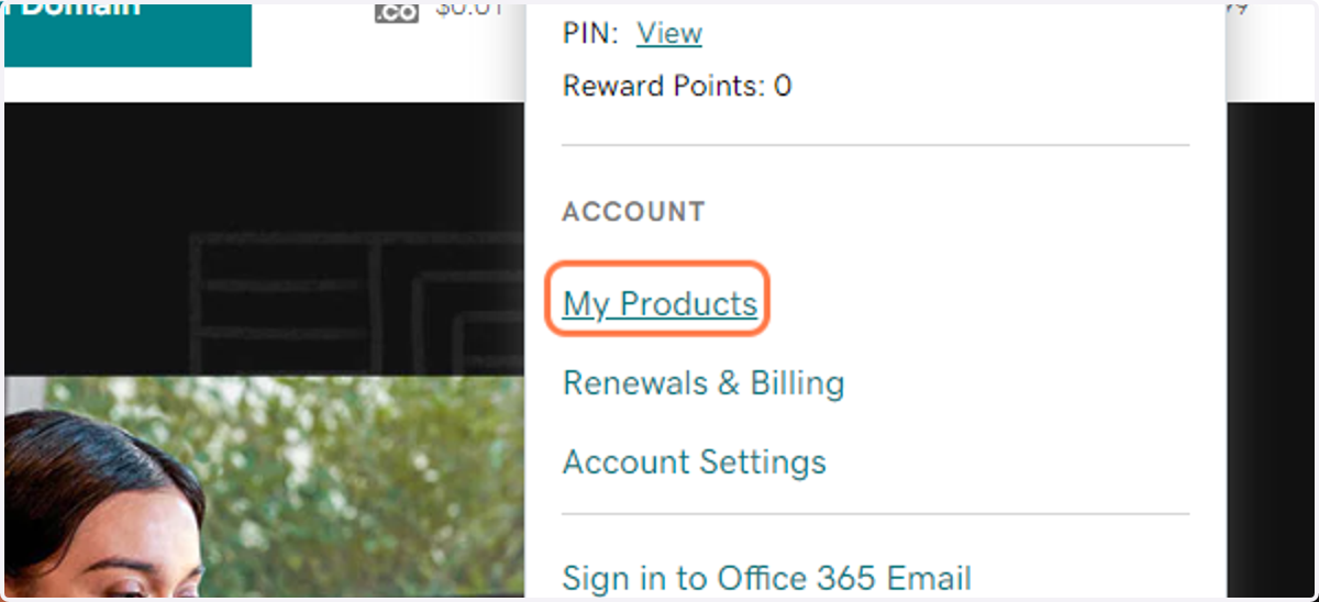 Click on My Products