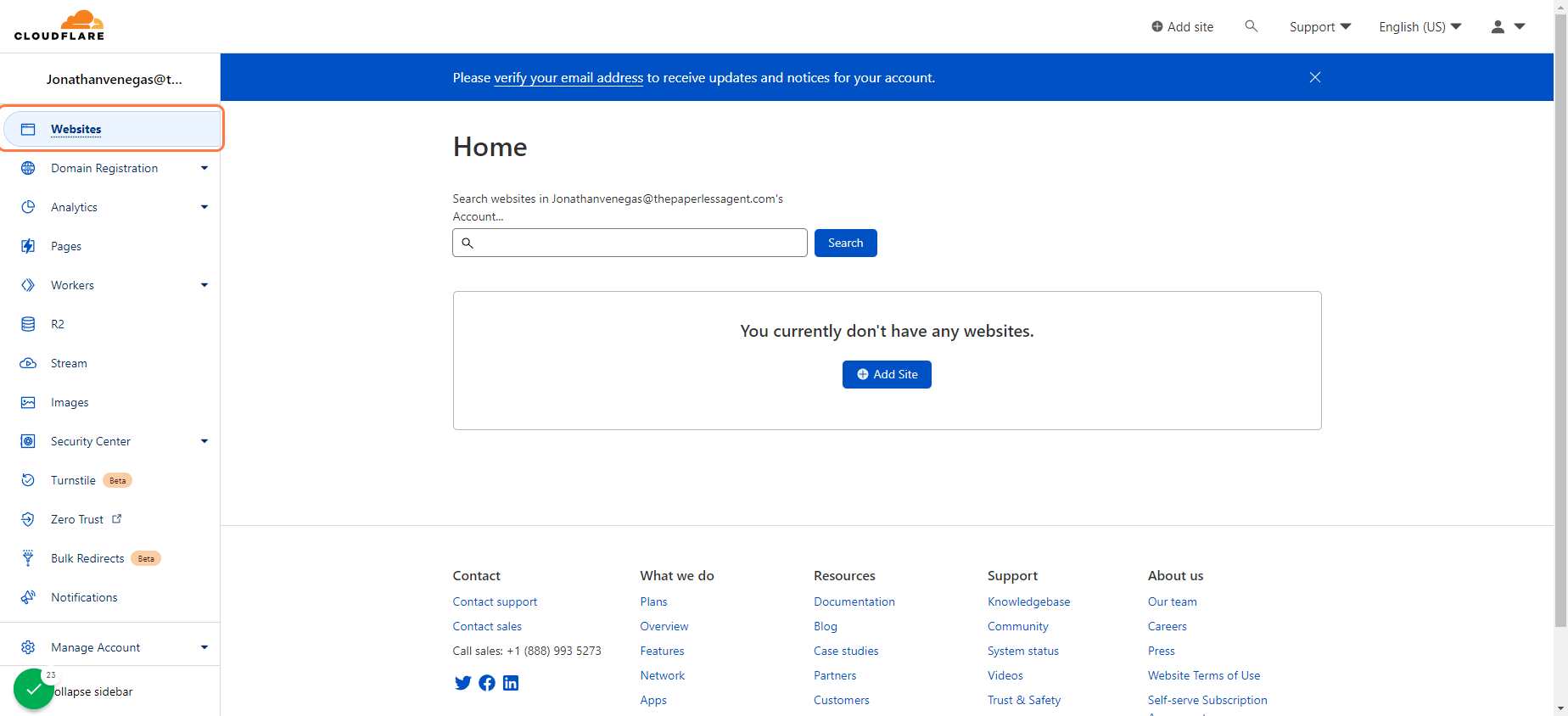 Click on Websites
