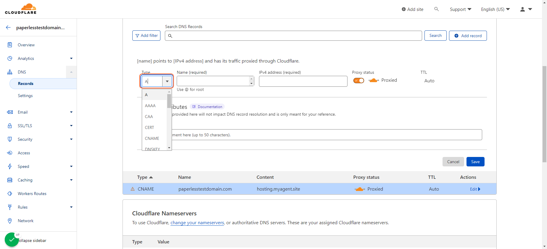 Click on dropdown trigger