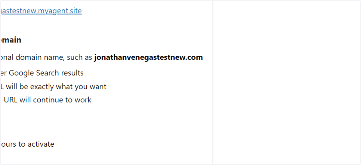 Click on Set up my Personal Domain again
