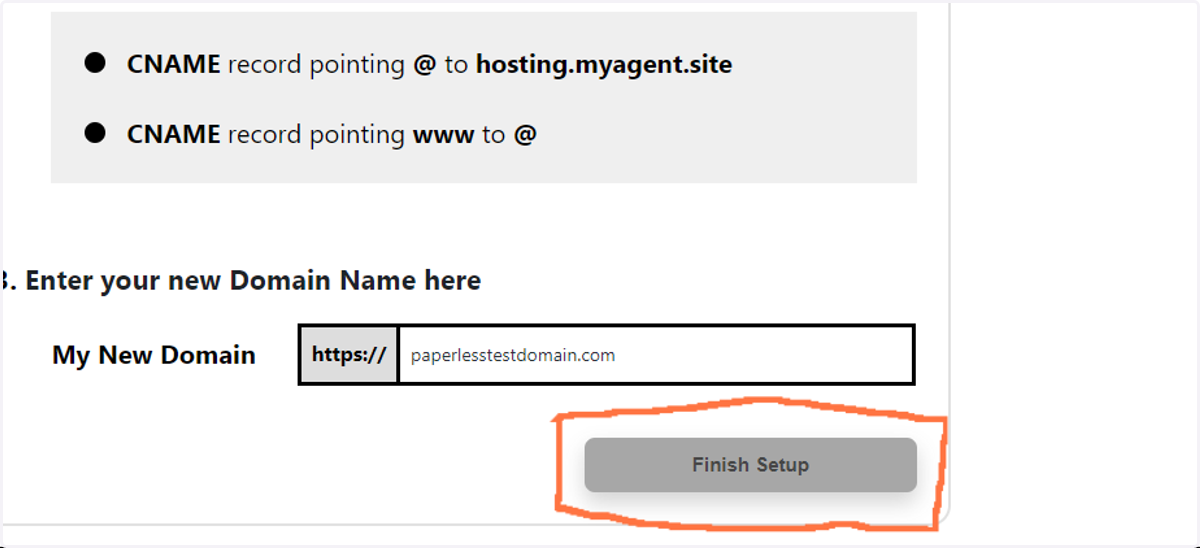 Click Finish Setup