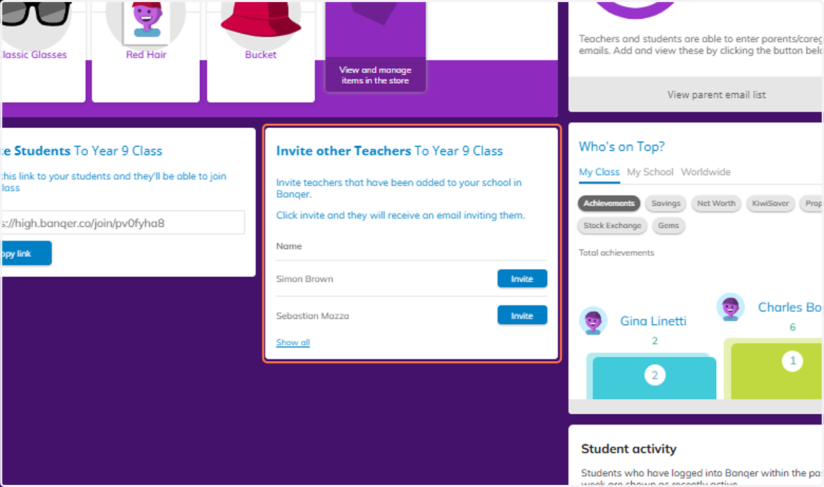 As will your Invite Teachers link.