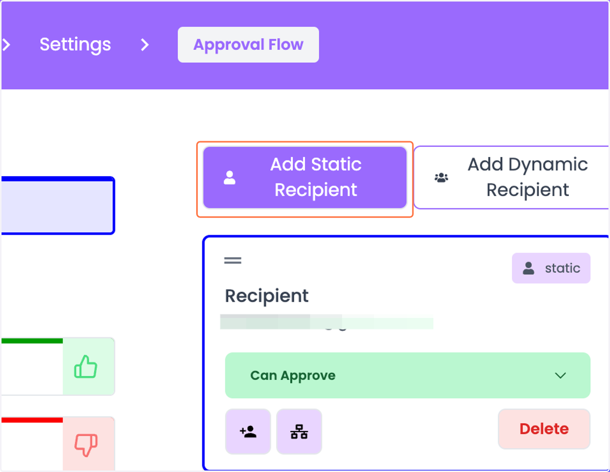 Click on Add Recipients as required