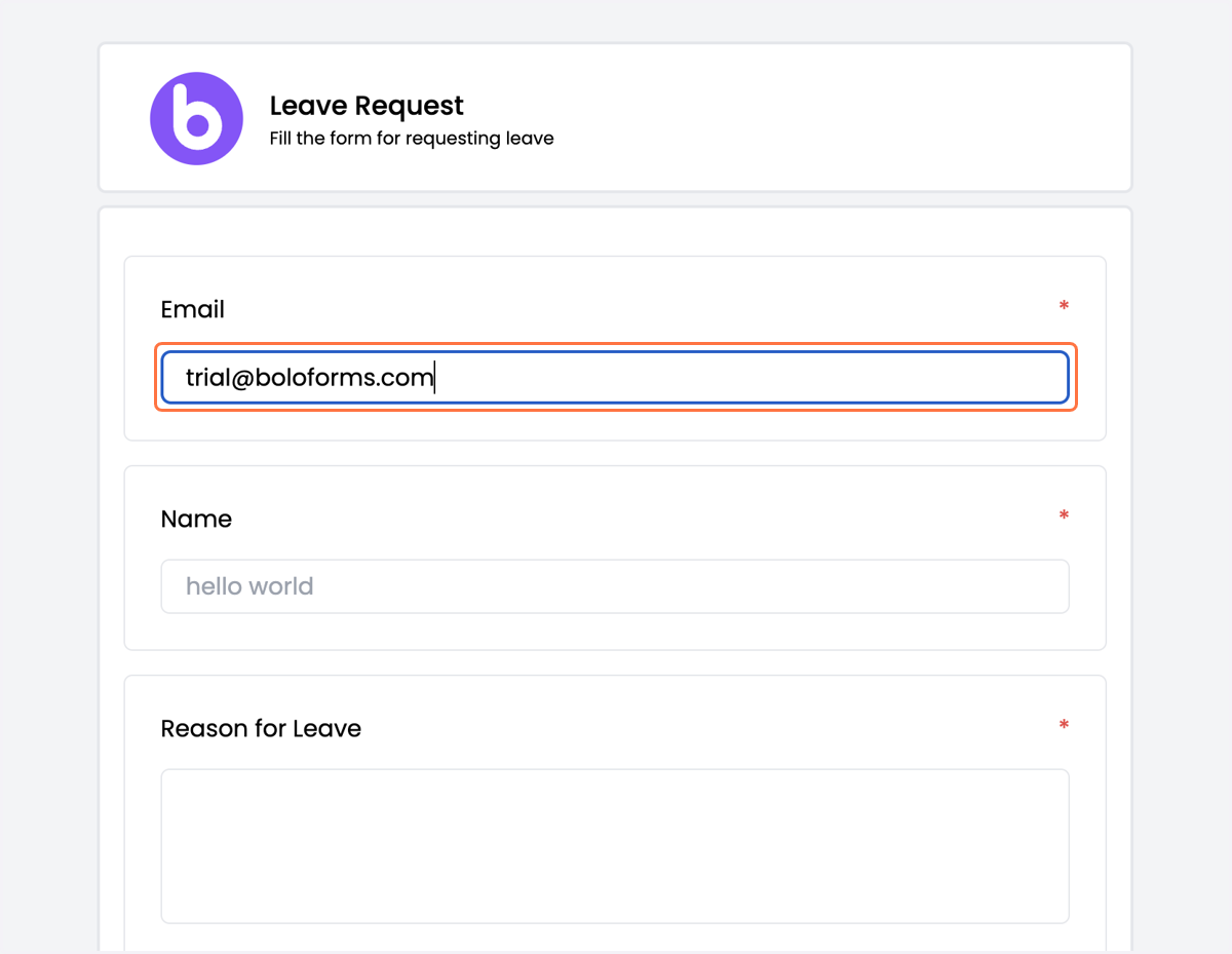 Embed form in processes, when someone opens the form will will fill the info and submit