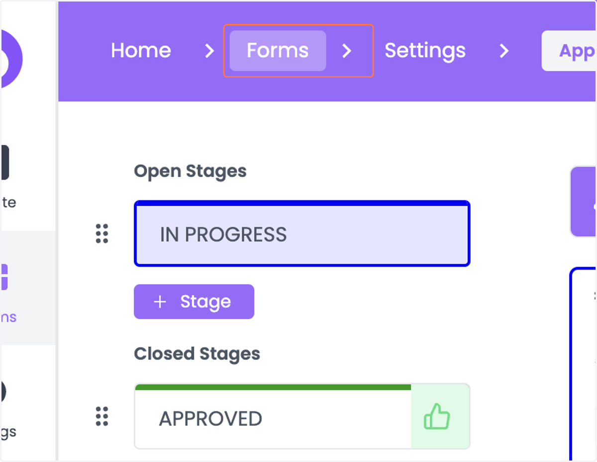 Go back to Forms