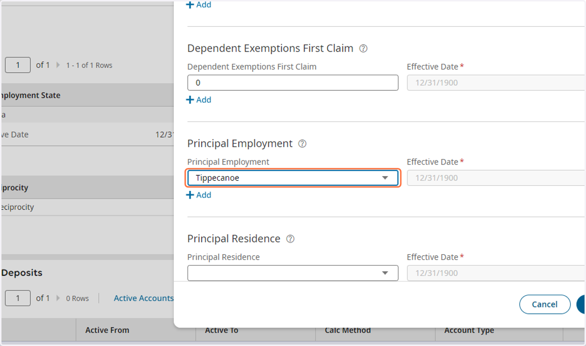 Principal Employment
