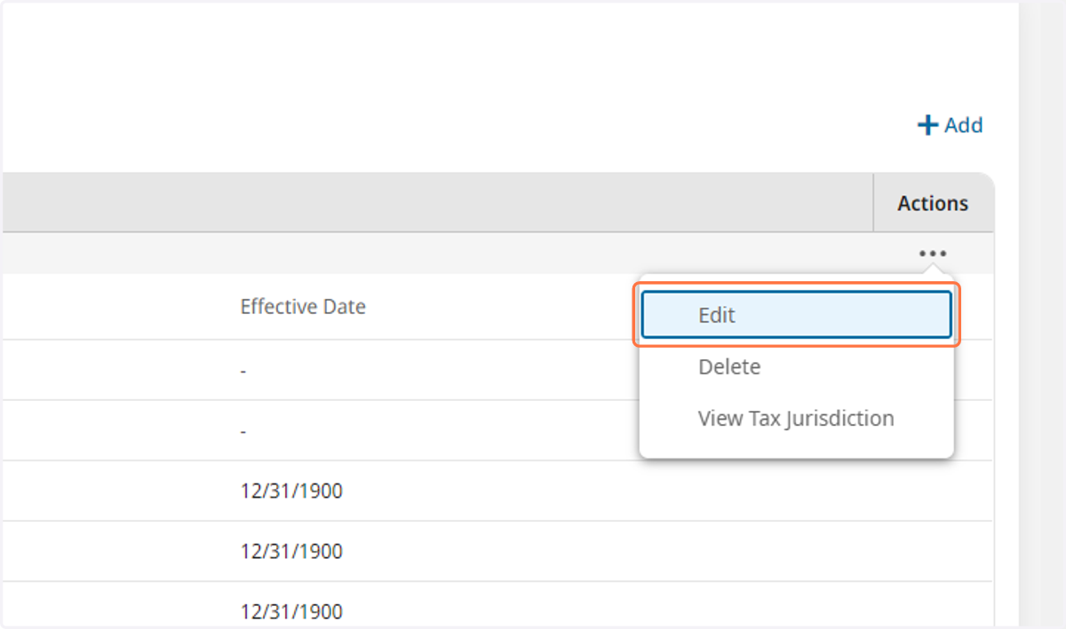 Edit Existing State Tax Settings