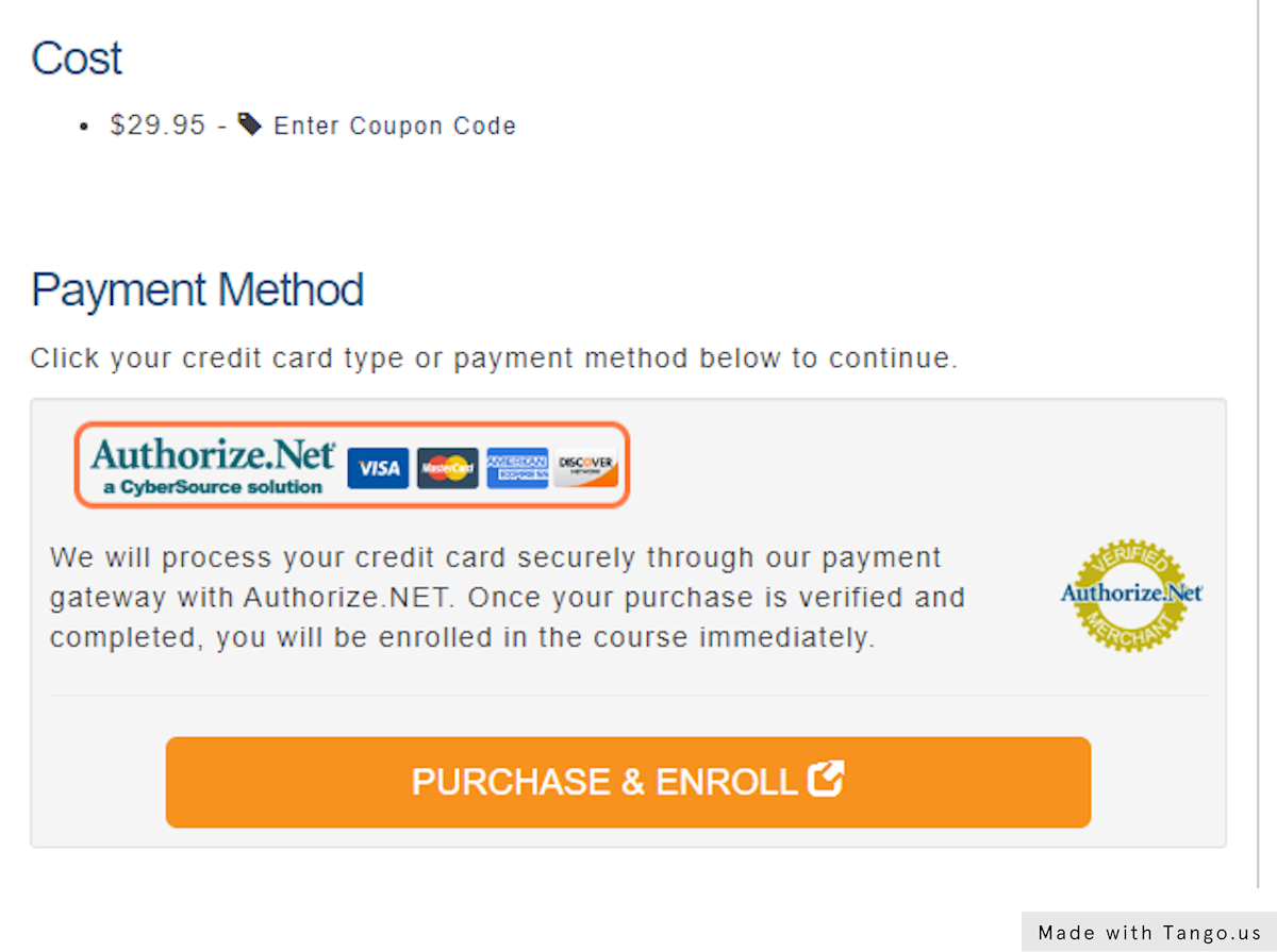 Click the Payment Method Icon