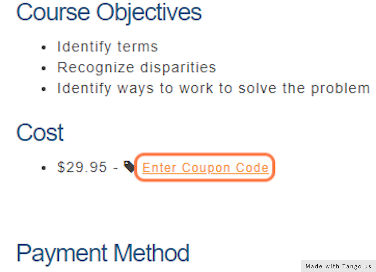 Enter a Coupon Code 