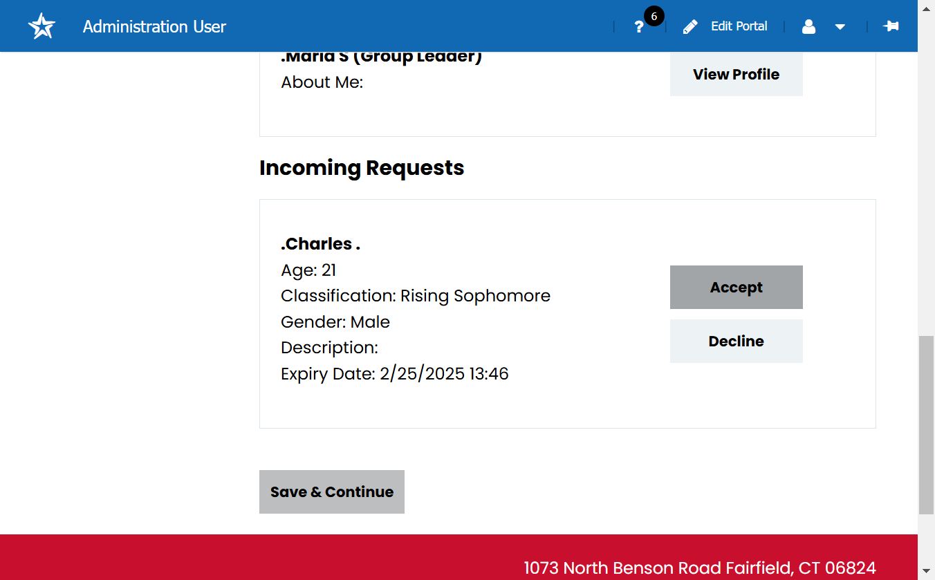 Review and Accept/Decline Roommate Requests