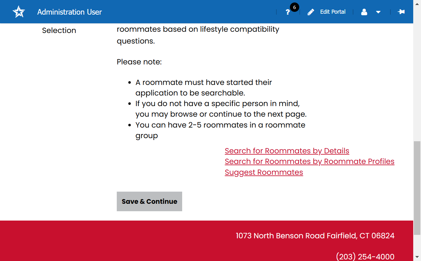 Option 1: Search for Roommates by Details