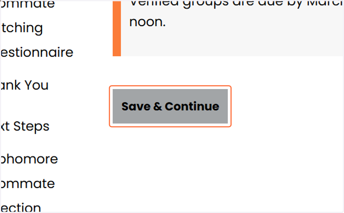 Click on Save & Continue