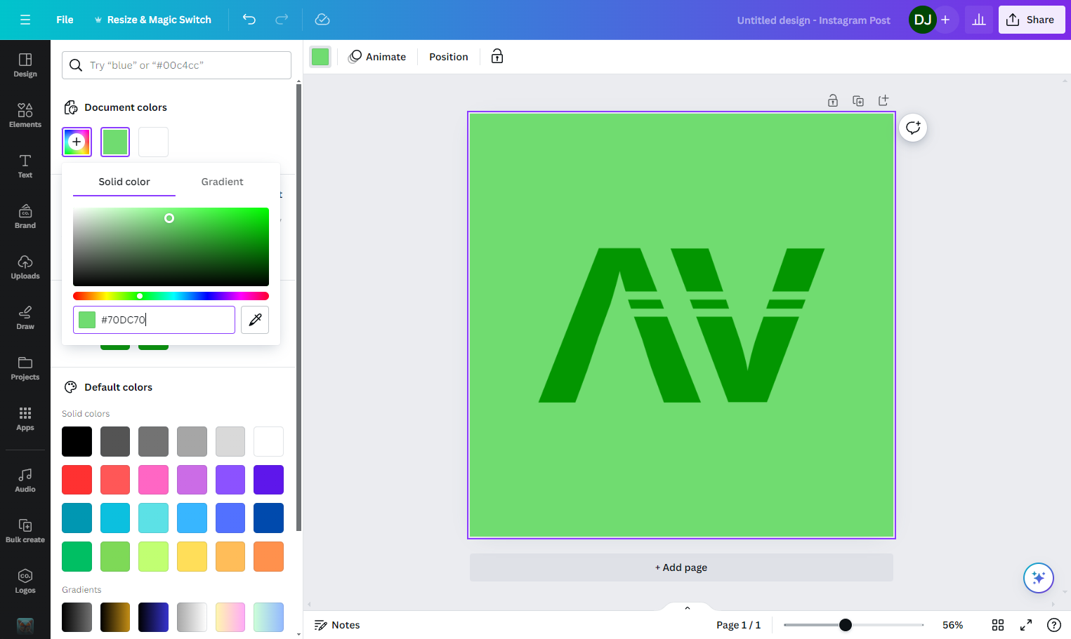 Paste the color Hex Code into the corresponding input