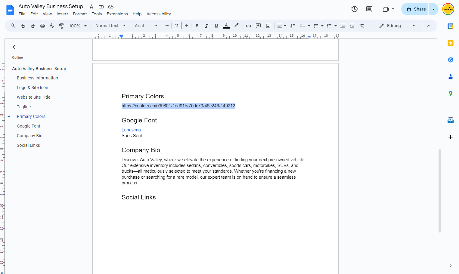 Locate the appropriate color code in your Guiding Doc