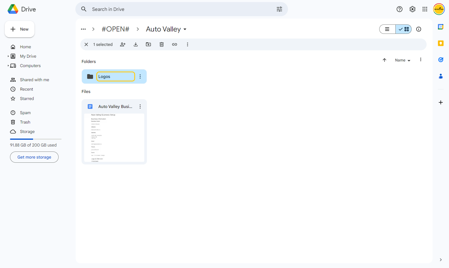 Locate the Logo folder and double click to enter the folder