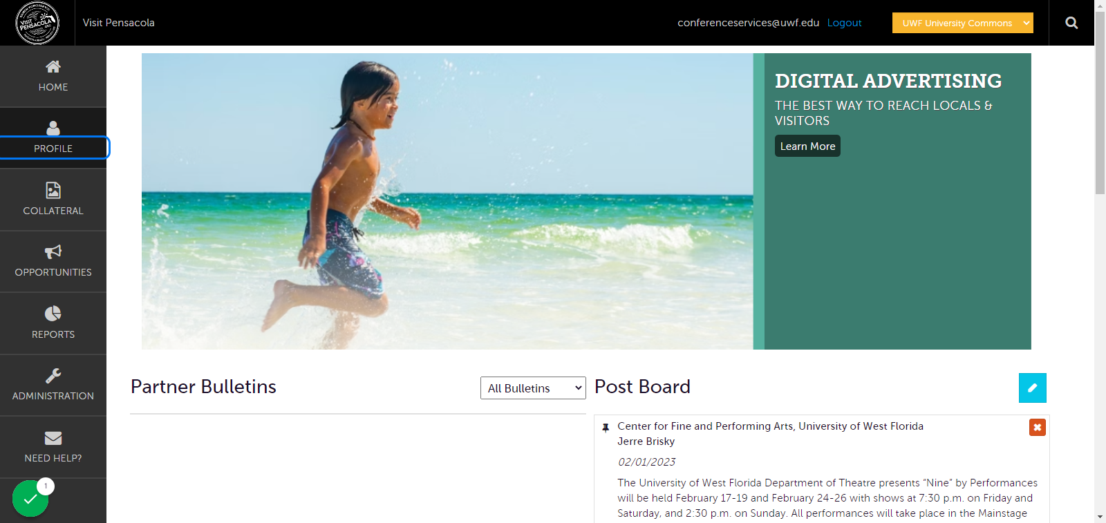 Click on PROFILE
