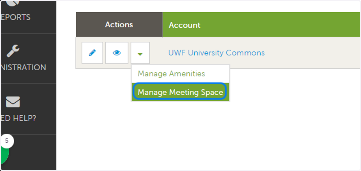 Click on Manage Meeting Space