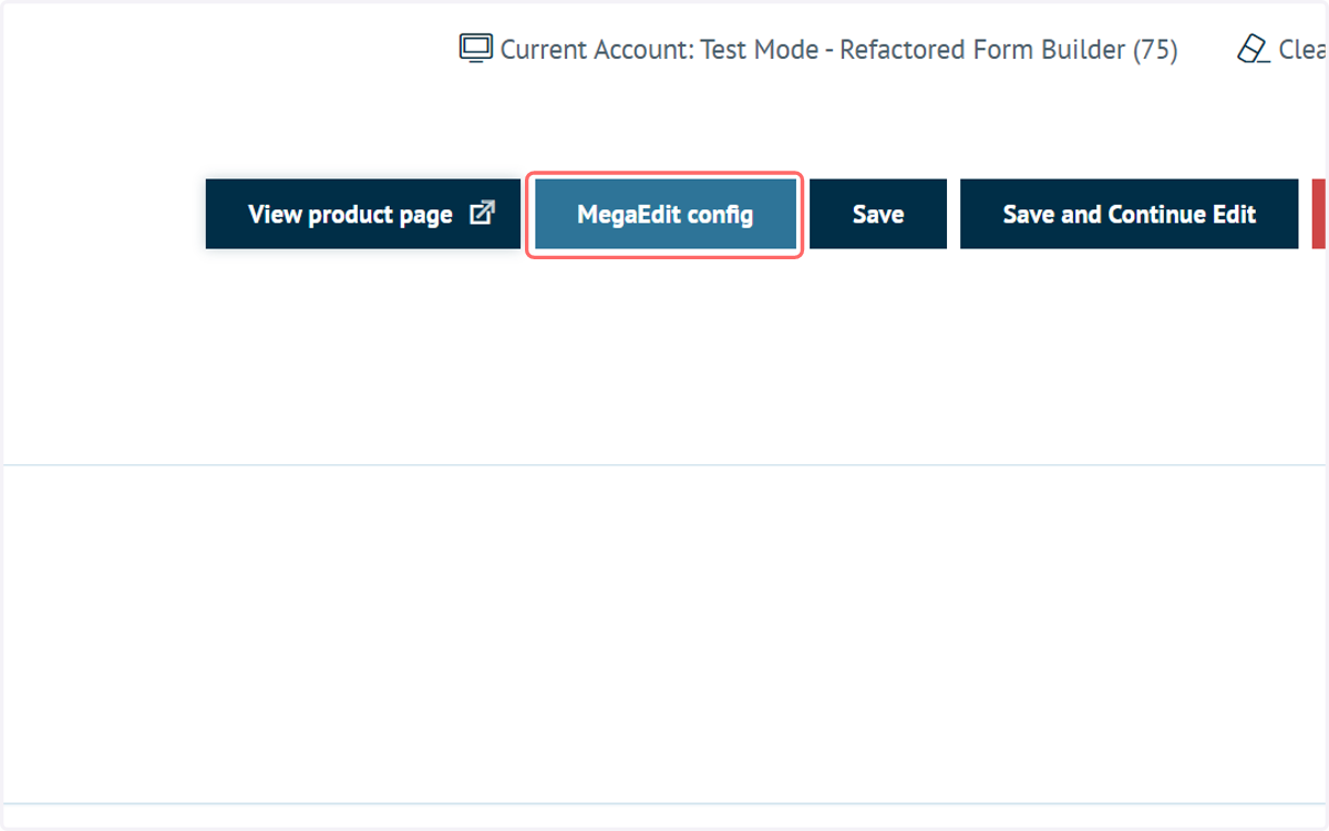 Click on MegaEdit config