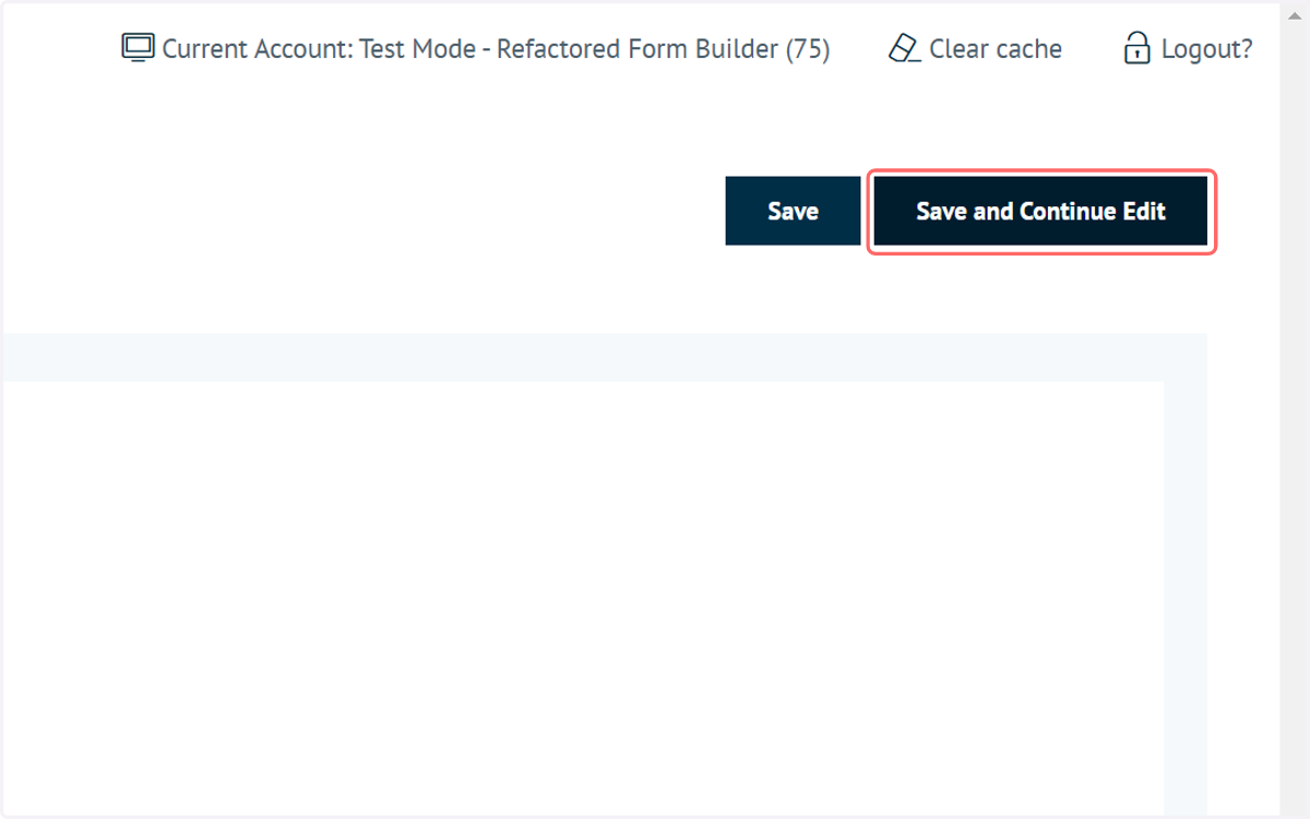 Click on Save and Continue Edit