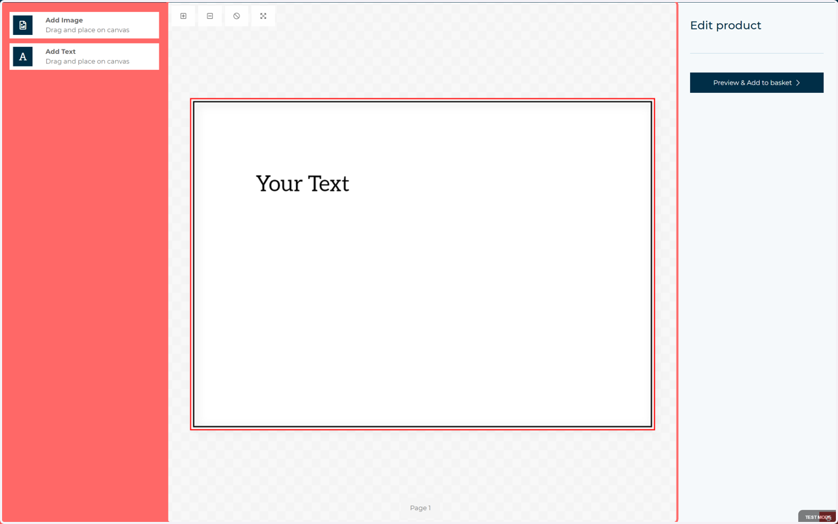 Reload the MegaEdit product and add a text field