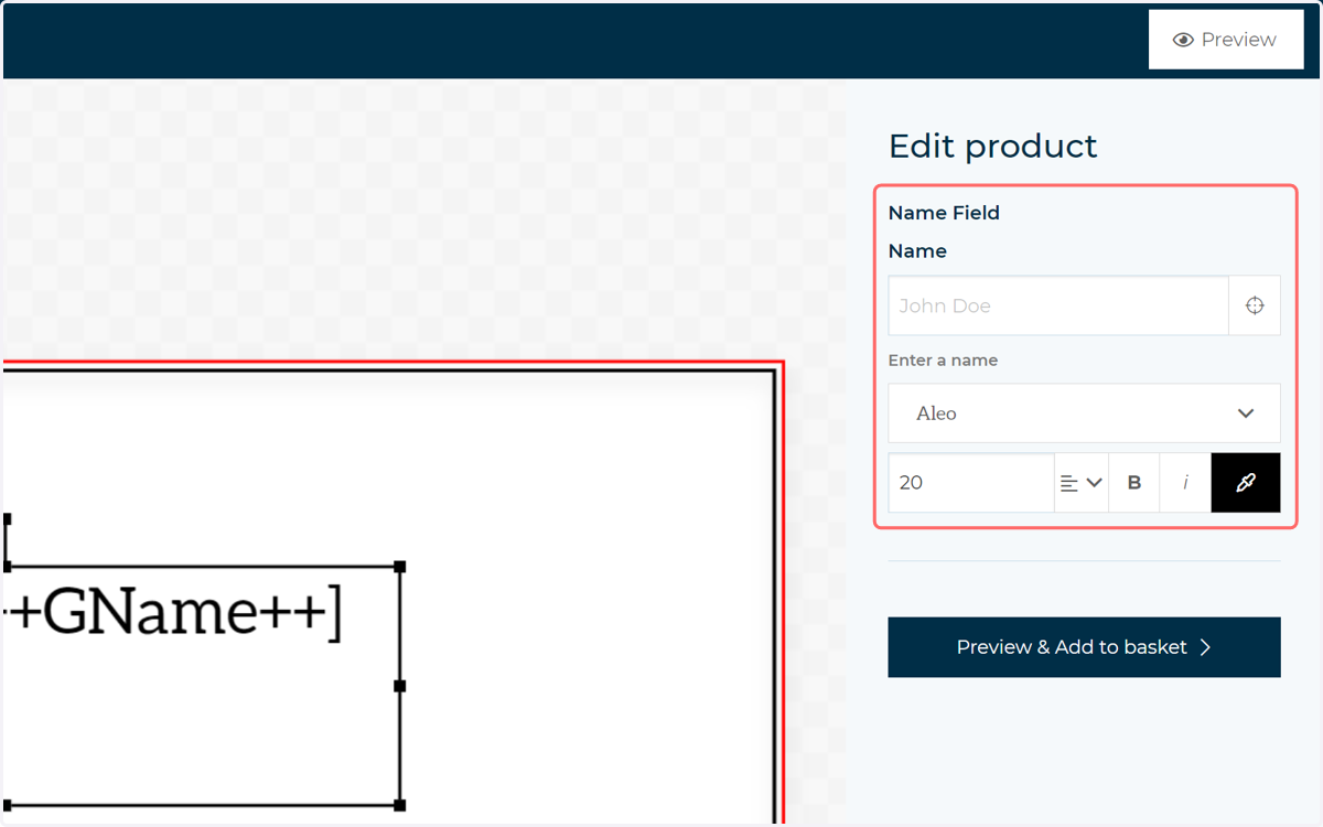 Once a variable is entered into the Field text cache area, it will also become available in the main form