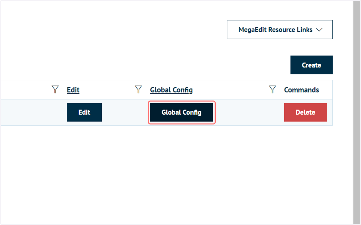 Click on Global Config