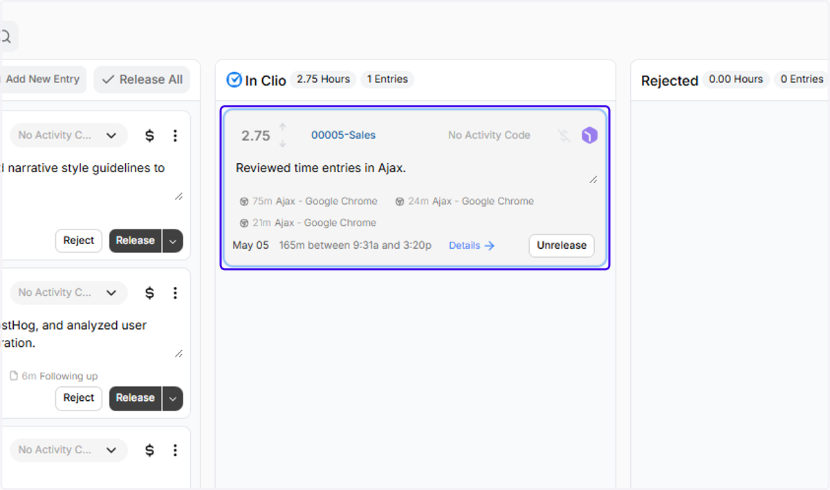 Here's an entry I've already released into Clio, but I've decided I want to edit the narrative