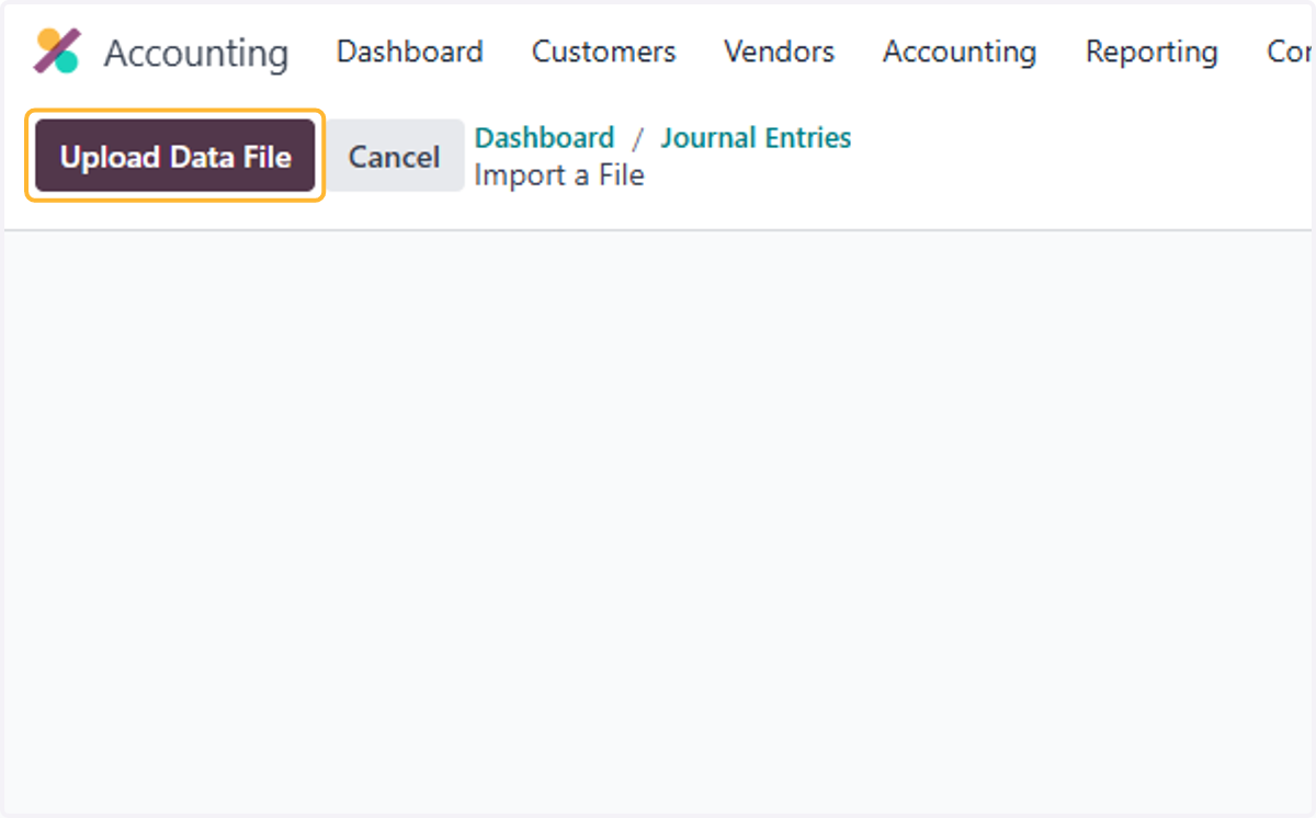 Click on Upload Data File