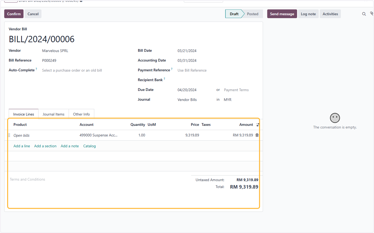 Check details on invoice to ensure the customer, dates, account & price are correct.