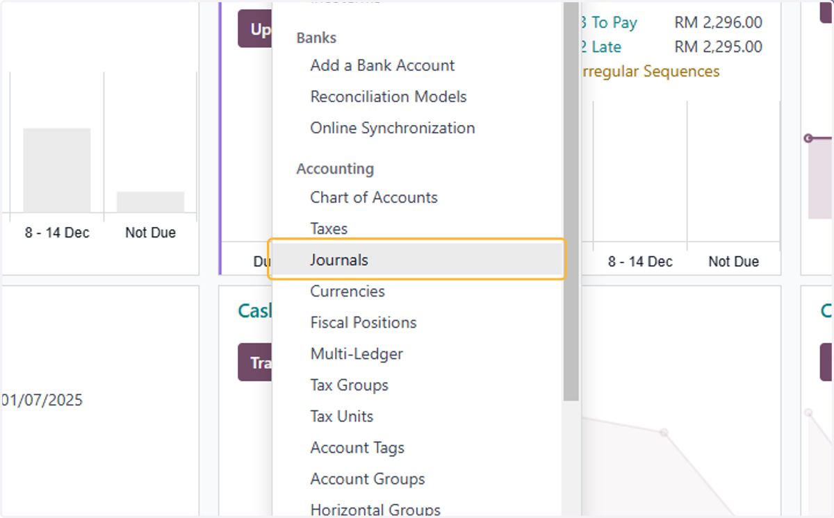 Click on Journals