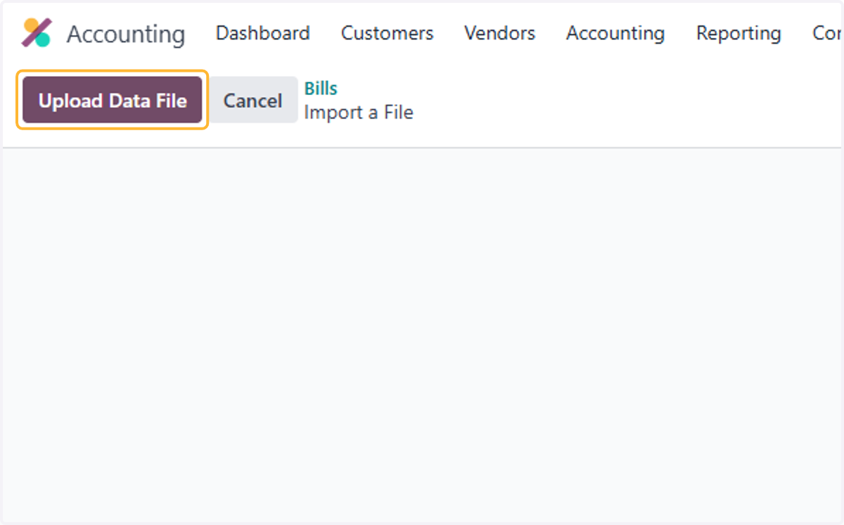 Click on Upload Data File