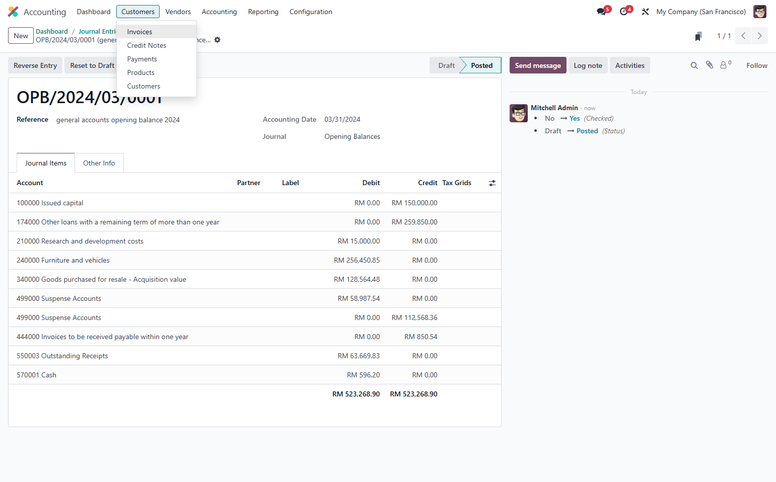 Click on Invoices