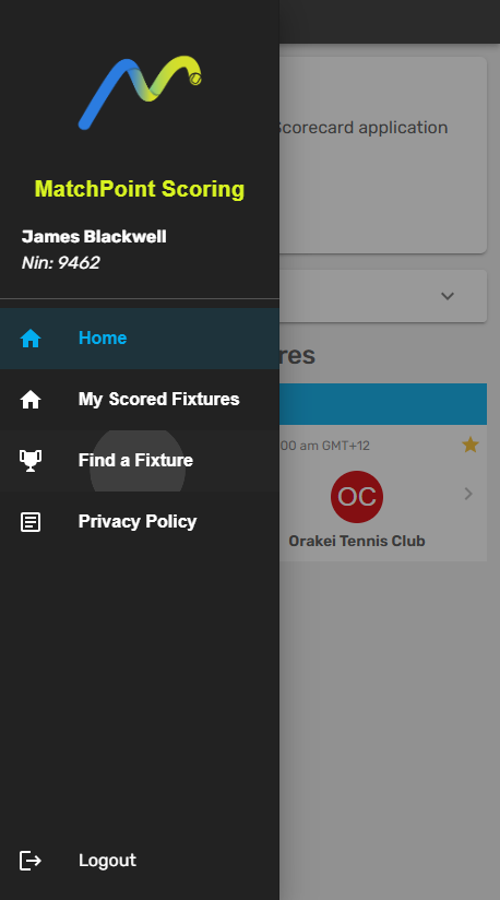 Tap on Find a Fixture