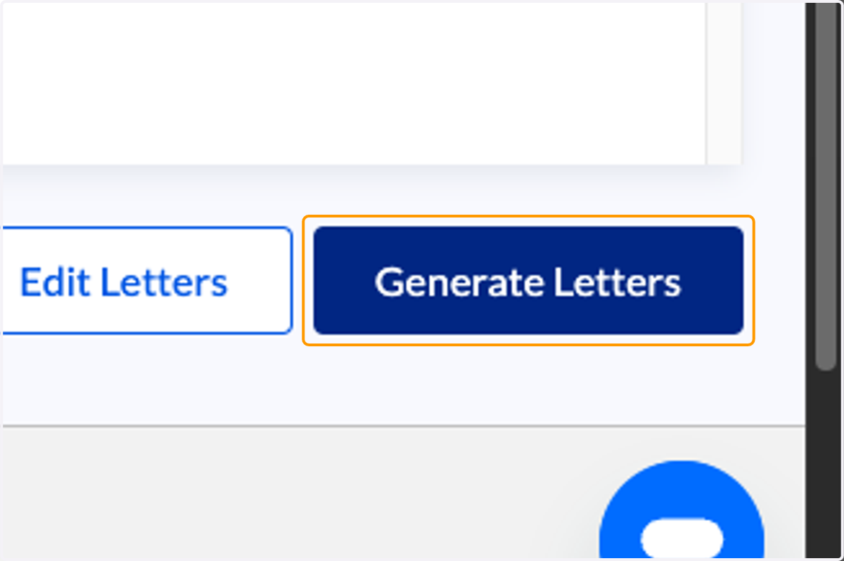 Click on Generate Letters