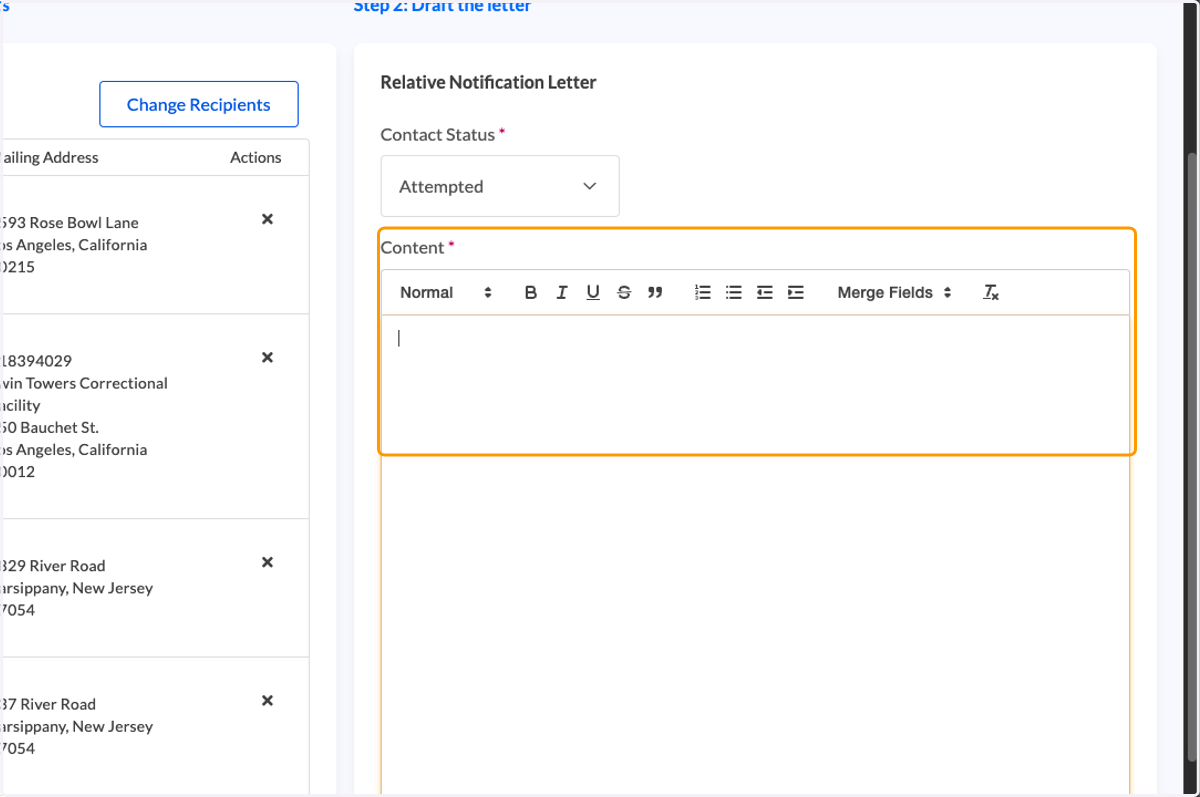 Begin drafting your letter.