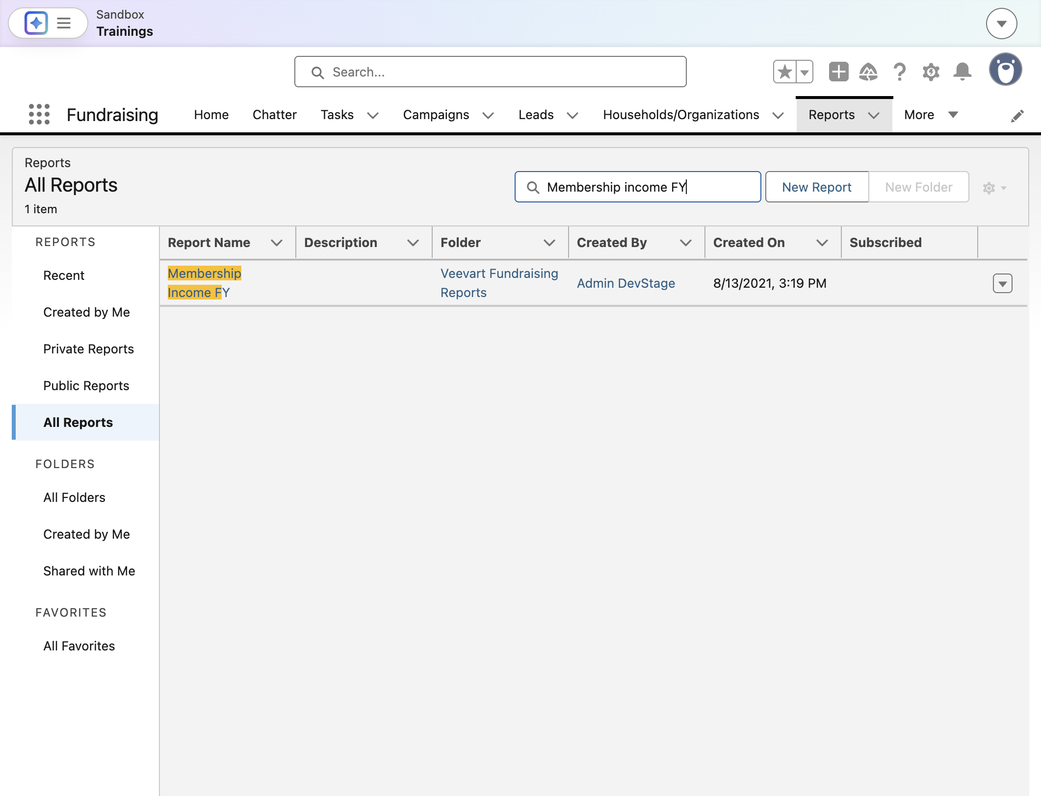 Generate a report for memberships income (FY)