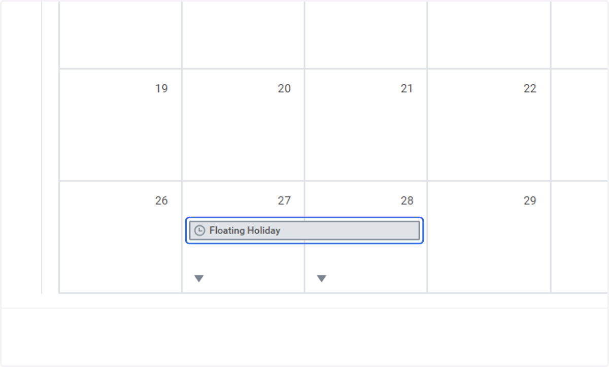 Click on your requested Time Offs from your Absence Calendar