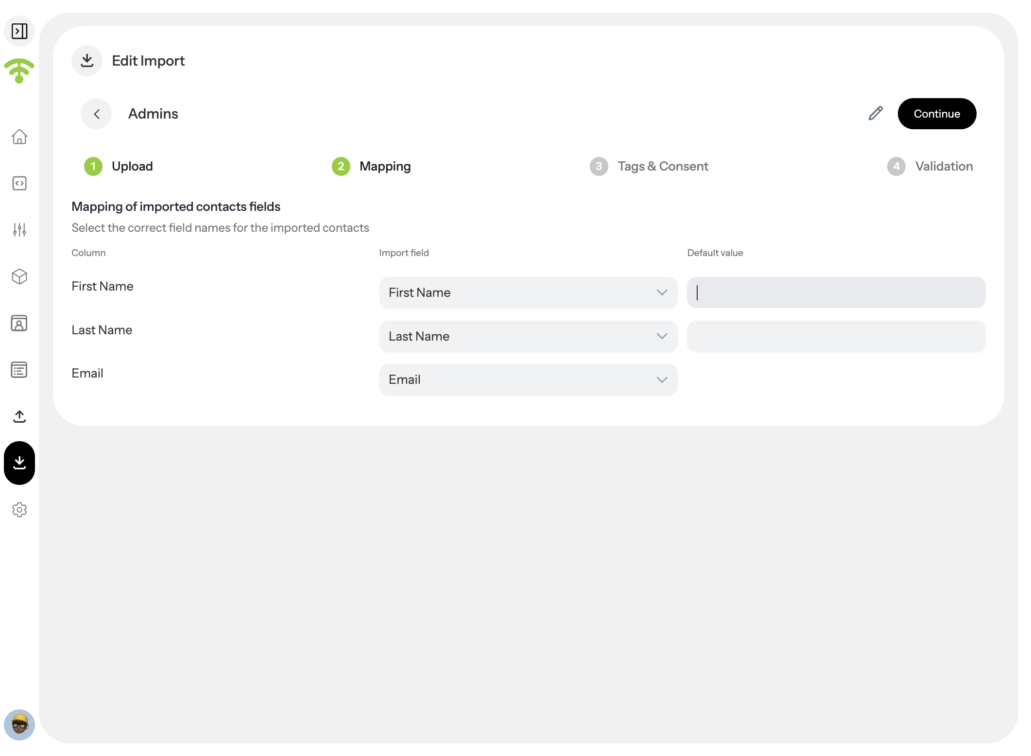 Map Contact Fields