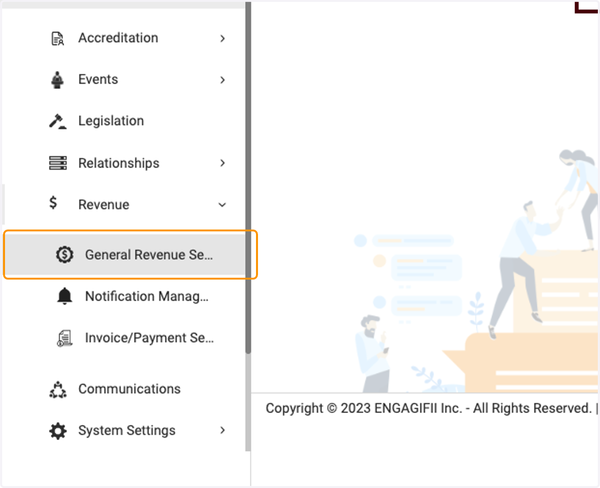 Click on General Revenue Settings