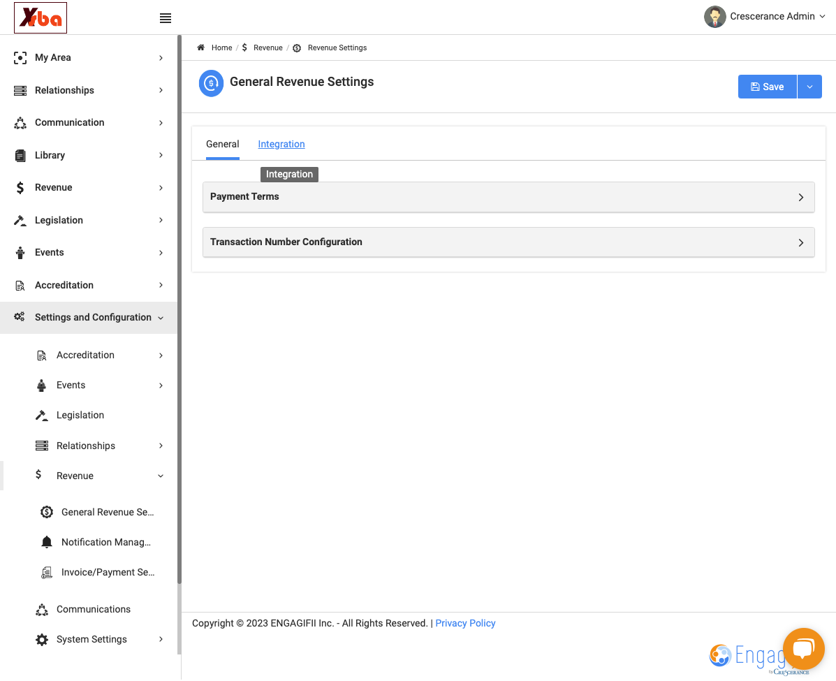 Click on Integration