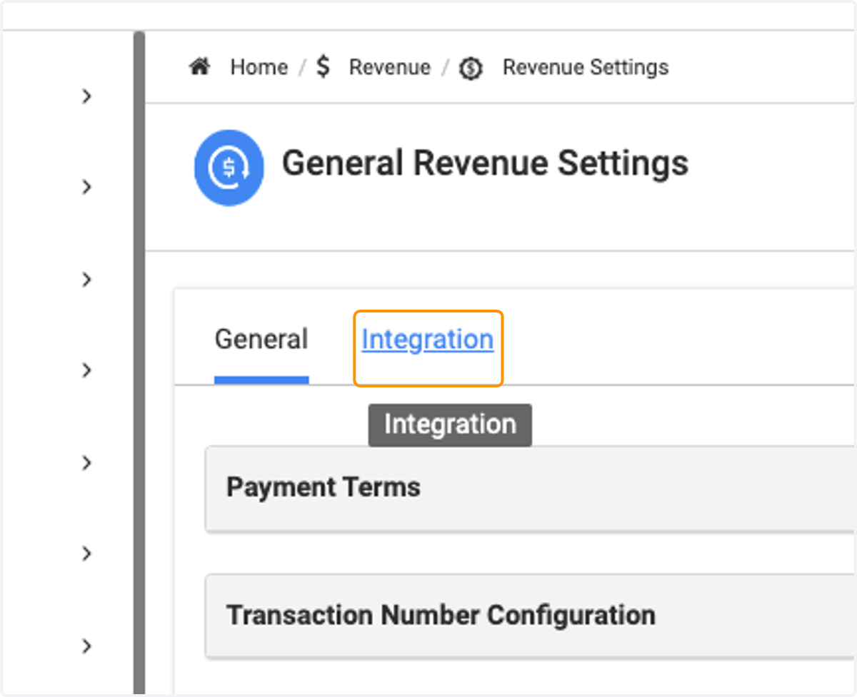 Click on Integration