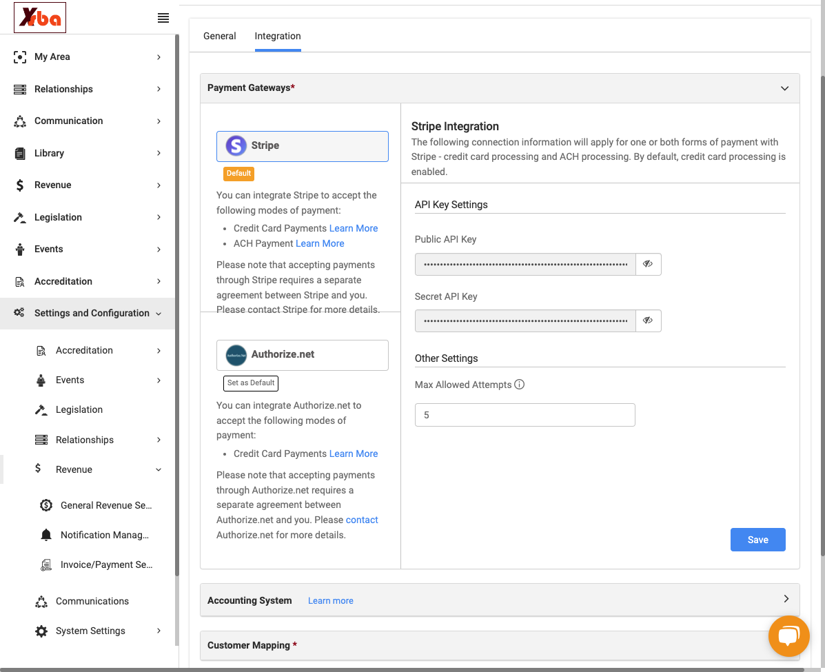 The first option is Payment Gateways