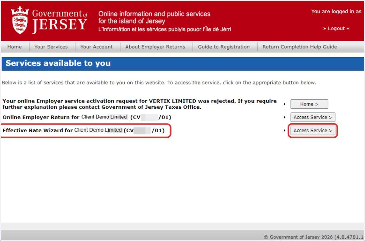 Once logged into your Empret Portal Account, you will see a screen similar to this.