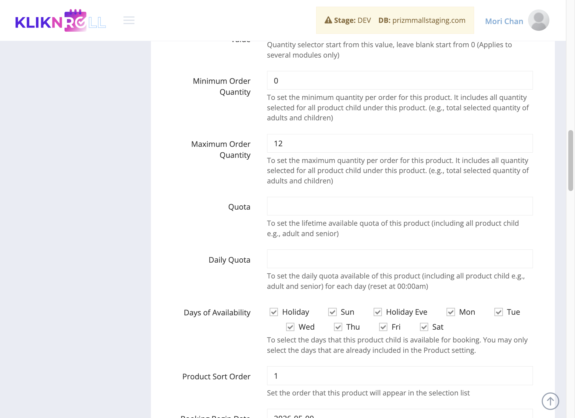 Determine the order in which this product group will appear on the landing page.