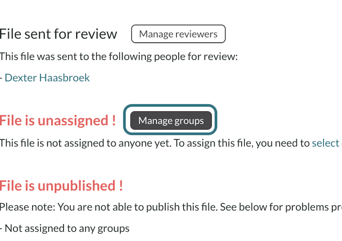 Click on Manage groups