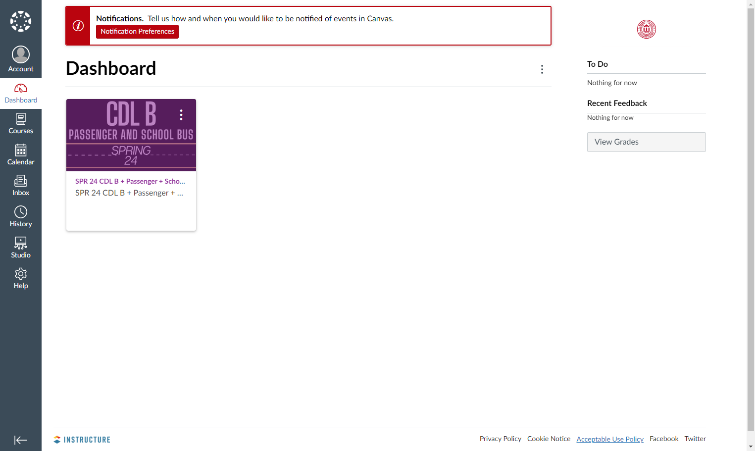 Once you have claimed your alabama.edu account, log into Canvas using your alabama.edu email account and the unique password that you just created. URL: https://alabama.instructure.com