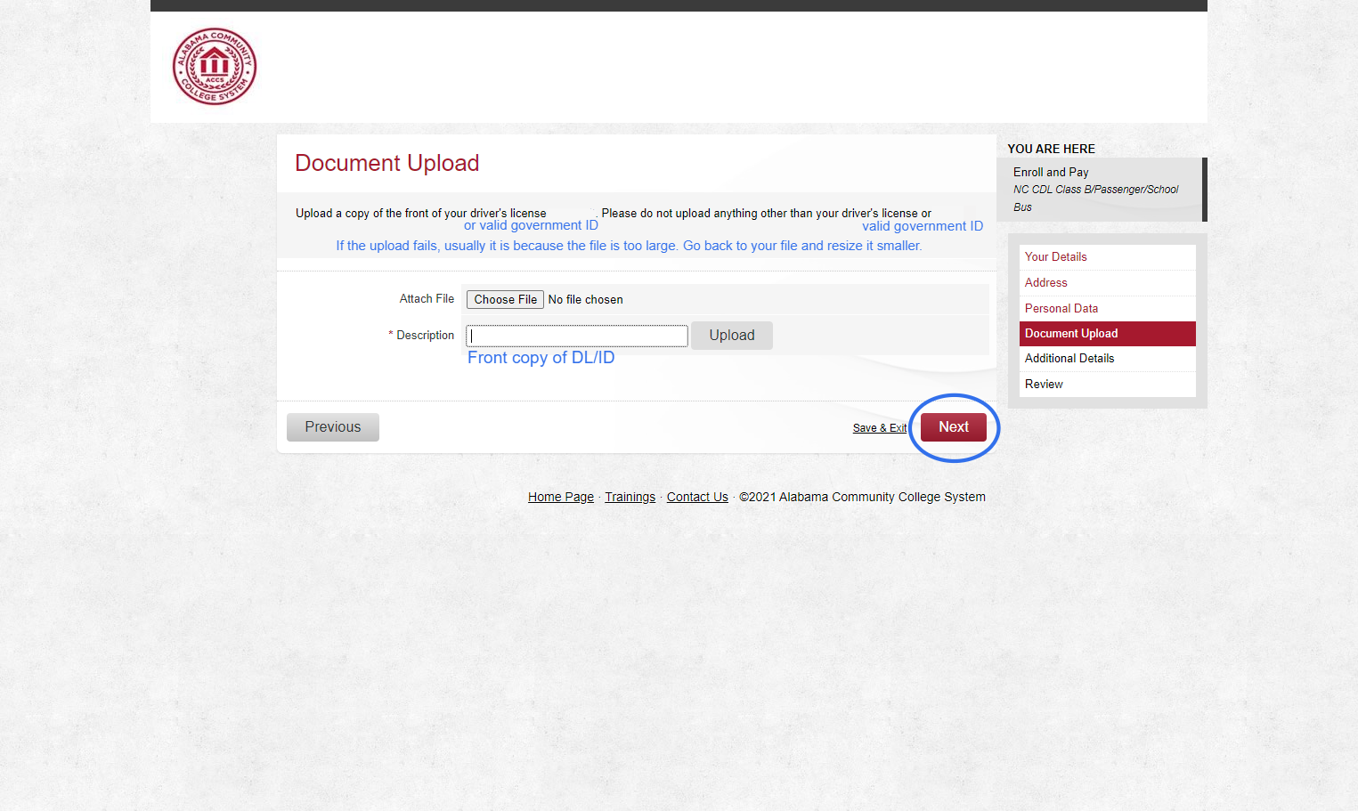 Documentation Upload