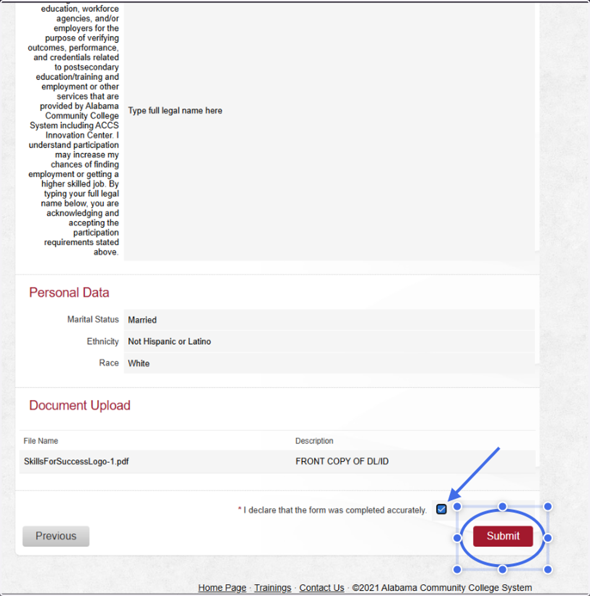 Complete registration